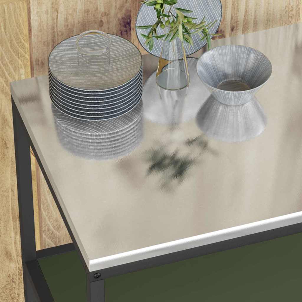 Kitchen Storage Shelf with Shelf with Storage Olive green Steel