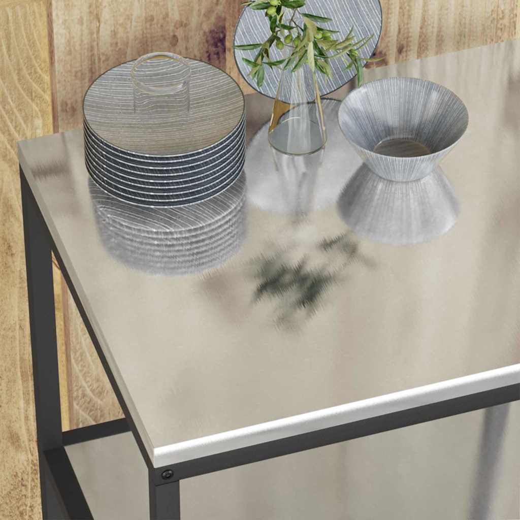 Kitchen Storage Shelf with Shelf Silver Stainless steel
