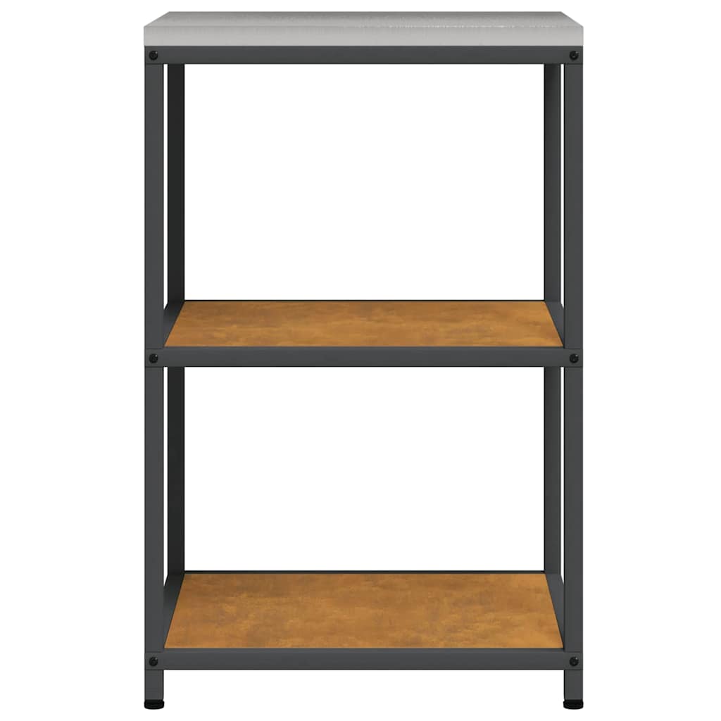 Kitchen Storage Shelf with Shelf Rusty Weathering steel