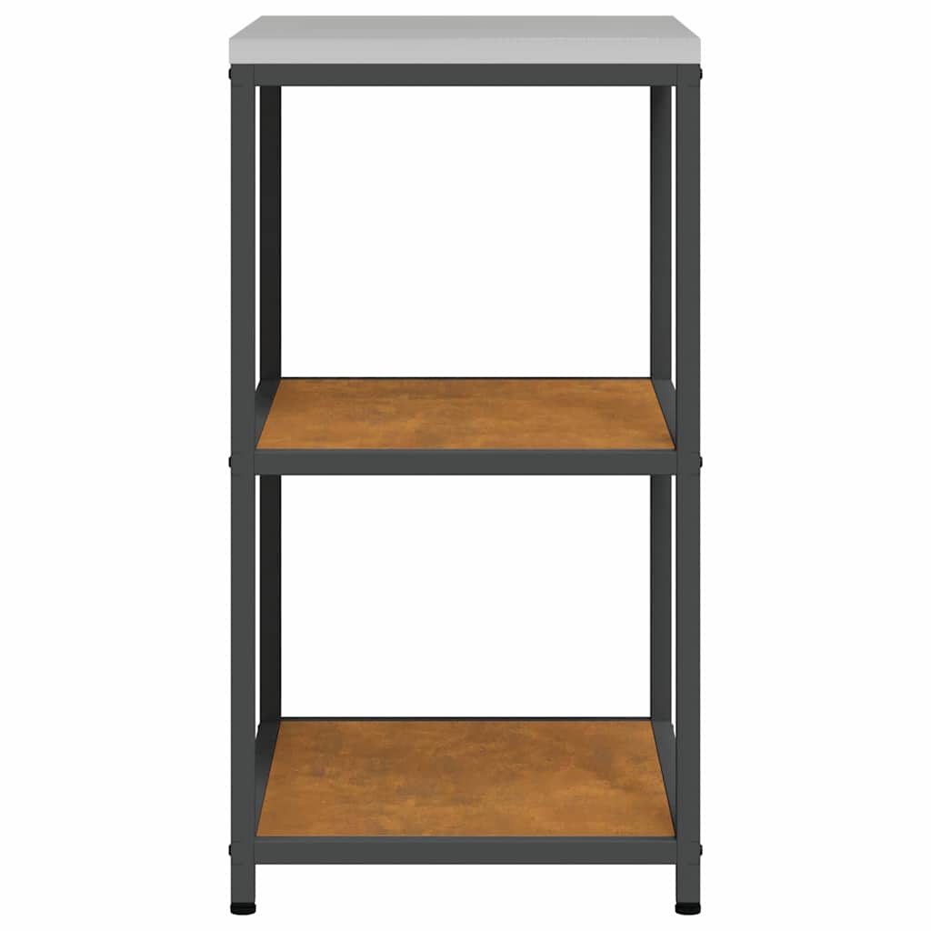 Kitchen Storage Shelf with Shelf Rusty Weathering steel