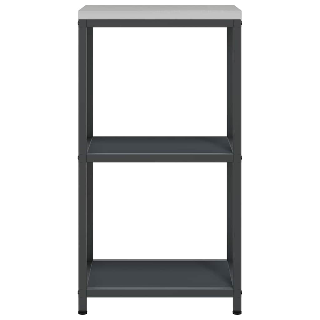 Kitchen Storage Shelf with Shelf with Storage Anthracite Steel