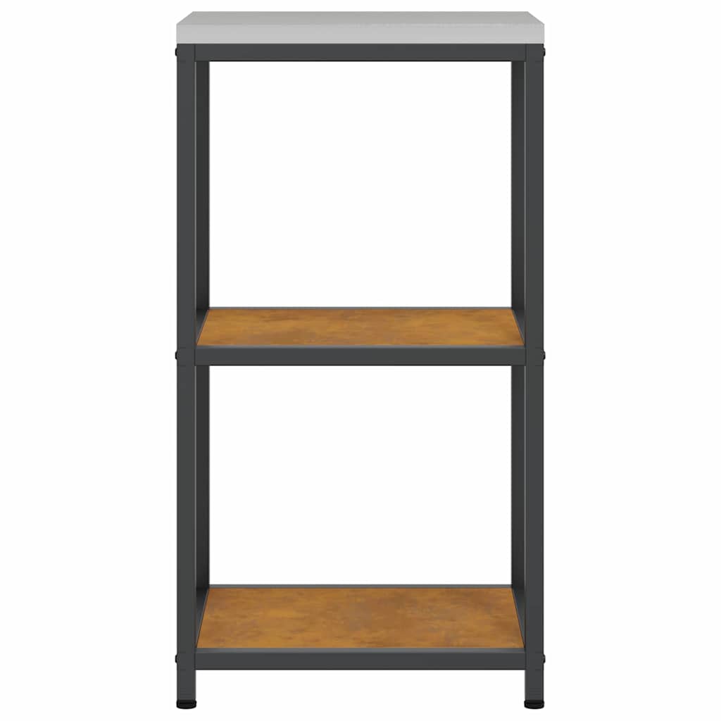 Kitchen Storage Shelf with Shelf Rusty Weathering steel