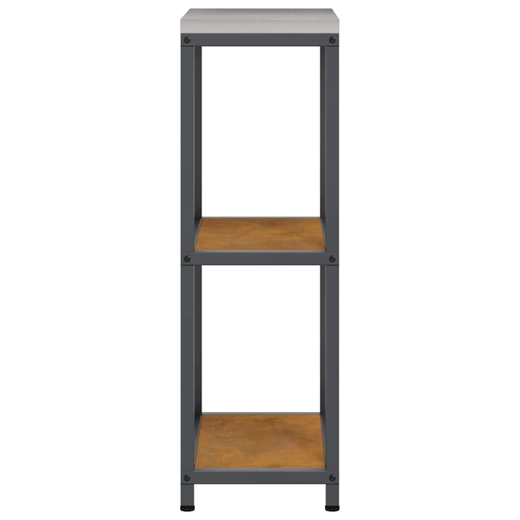 Kitchen Storage Shelf with Shelf Rusty Weathering steel