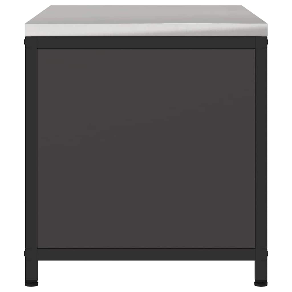 Kitchen Storage Cabinet HATTEM Black 90 x 50 x 53 cm Steel