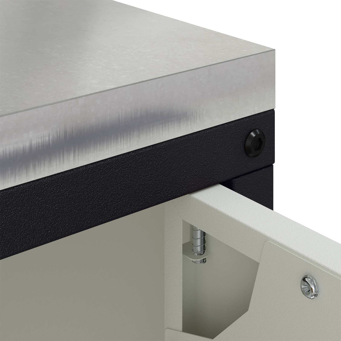 Kitchen Storage Cabinet HATTEM White 90 x 50 x 53 cm Steel