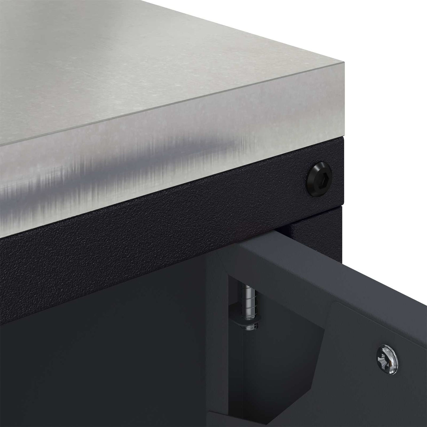 Kitchen Storage Cabinet HATTEM Anthracite 90 x 50 x 53 cm Steel