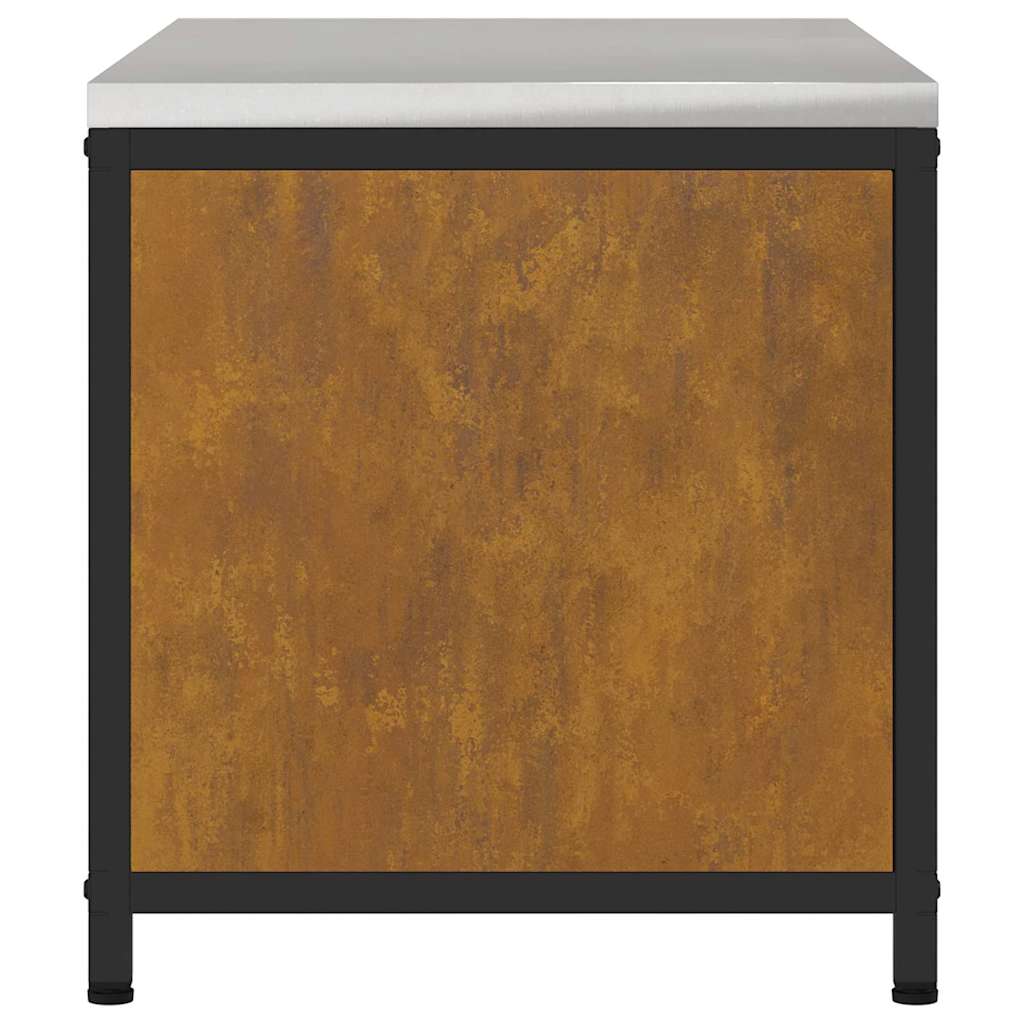 Kitchen Storage Cabinet with Shelf Rusty Weathering steel