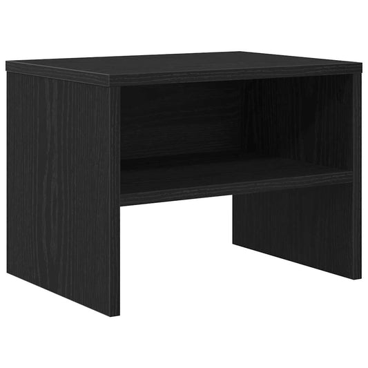 Bedside Cabinet Black oak 40 x 40 x 30 cm Engineered Wood