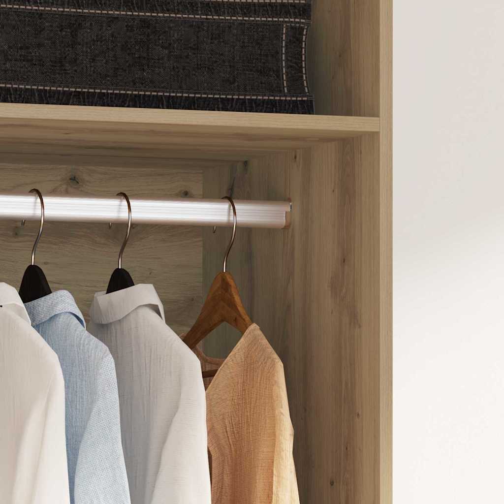 Wardrobe with Shelf with Storage Artisan oak Engineered wood