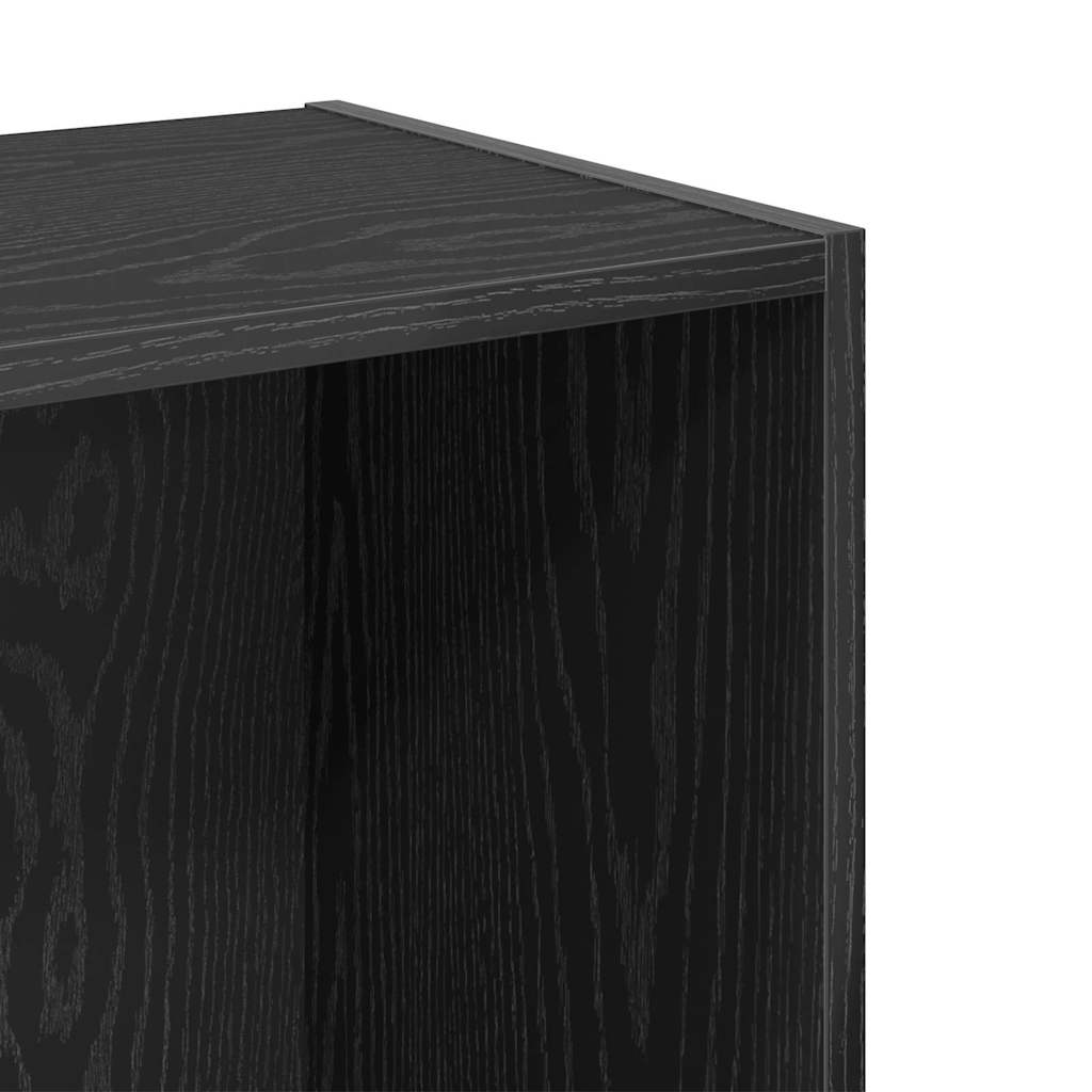 Bookcase Black oak 40 x 30 x 77 cm Engineered Wood