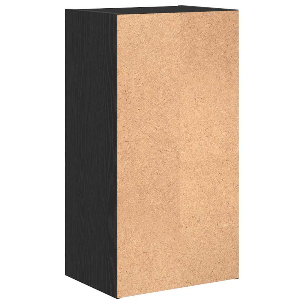 Bookcase Black oak 40 x 30 x 77 cm Engineered Wood