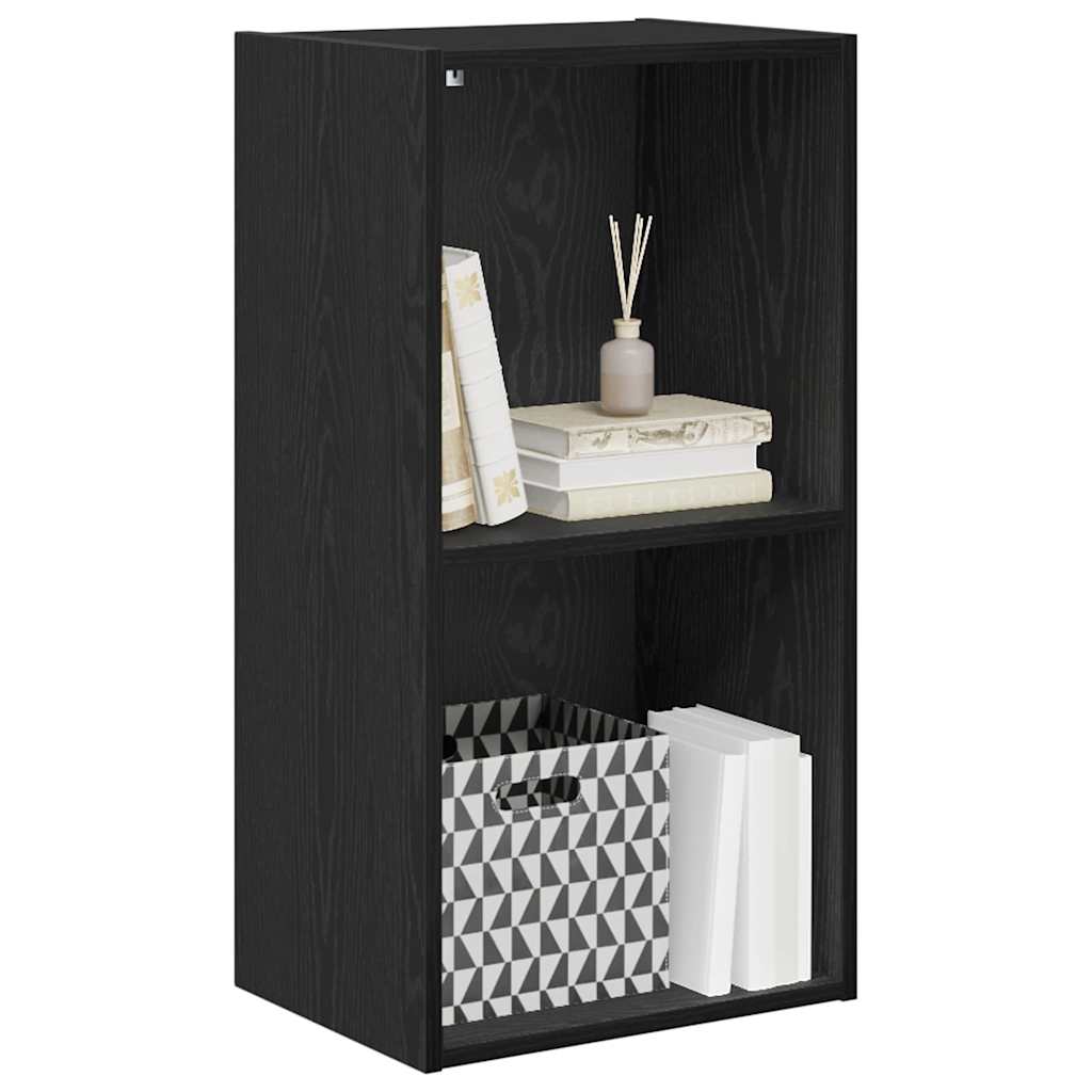 Bookcase Black oak 40 x 30 x 77 cm Engineered Wood