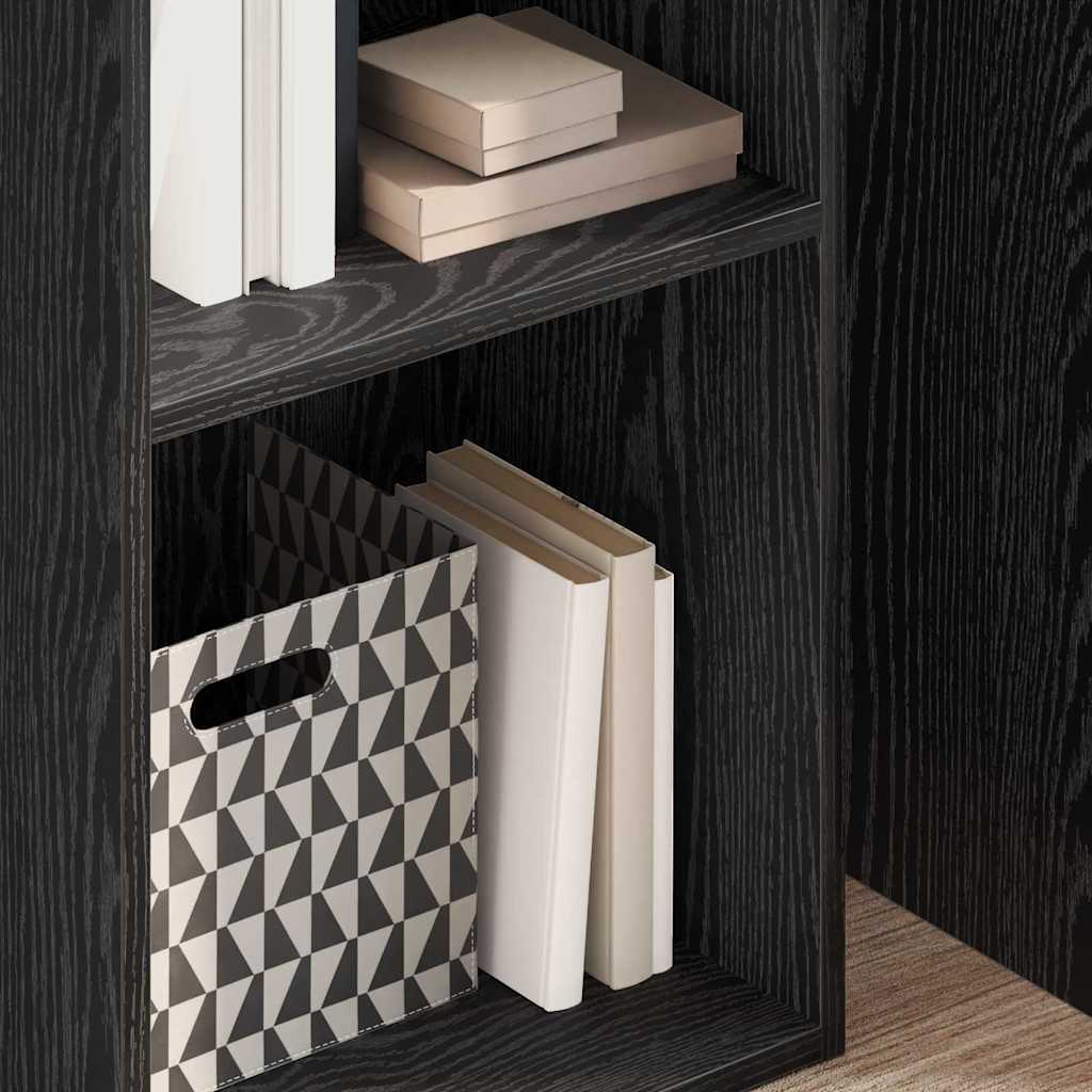 Bookcase Black oak 40 x 30 x 152 cm Engineered Wood