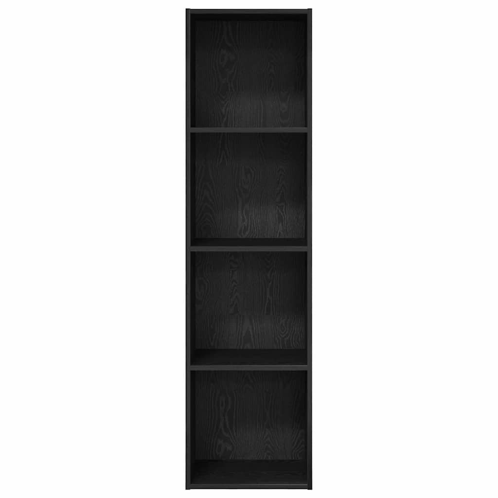 Bookcase Black oak 40 x 30 x 152 cm Engineered Wood