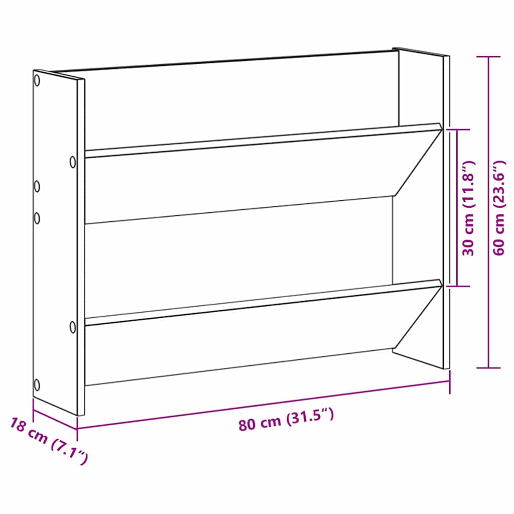 Shoe Cabinet 2 pcs 81 x 18 x 60 cm Engineered Wood Artisan Oak
