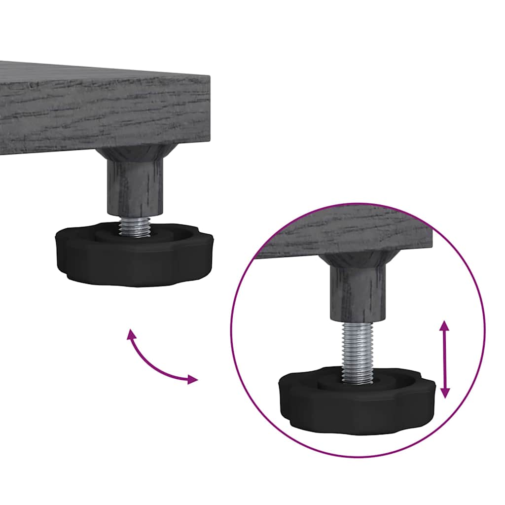 Parasol Base 28.95 kg Dark Grey Wood Look Square