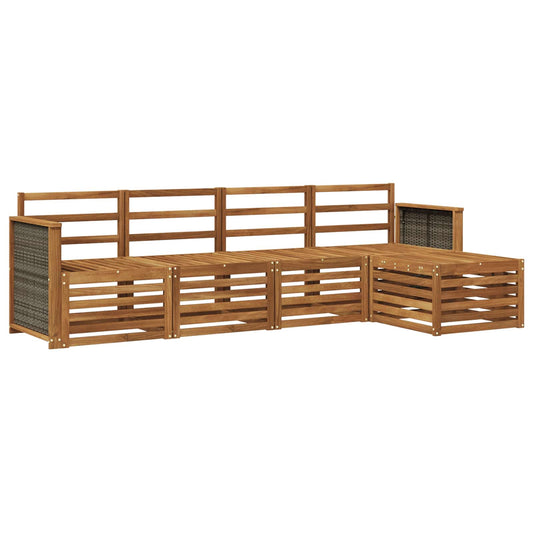Outdoor Sofa Set 5 pcs Natural