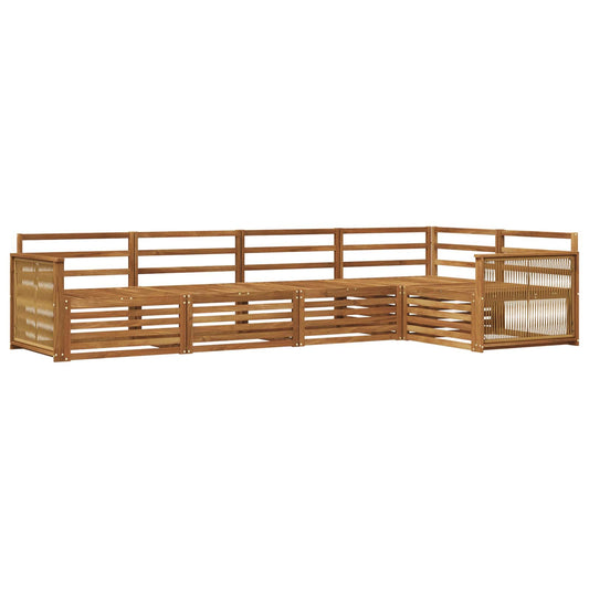 Outdoor Sofa Set 5 pcs Natural Solid Acacia Wood