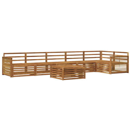 Outdoor Sofa Set 7 pcs Natural Solid Acacia Wood