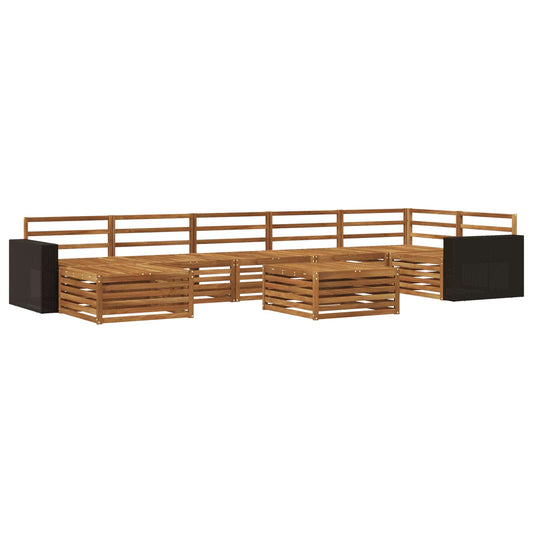 Outdoor Sofa Set 8 pcs Natural