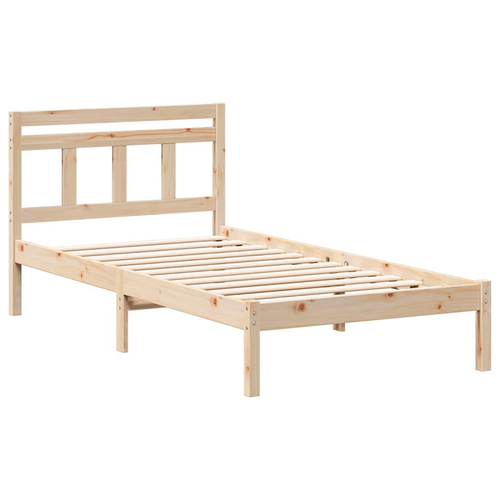 Bed Frame Brown Solid pine wood