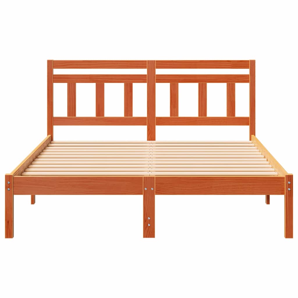 Bed Frame Brown Solid pine wood