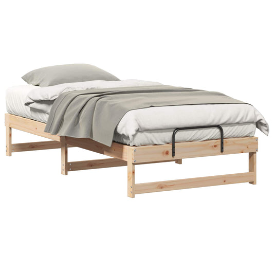 Bed Frame Brown 90 x 190 cm Solid Pine Wood