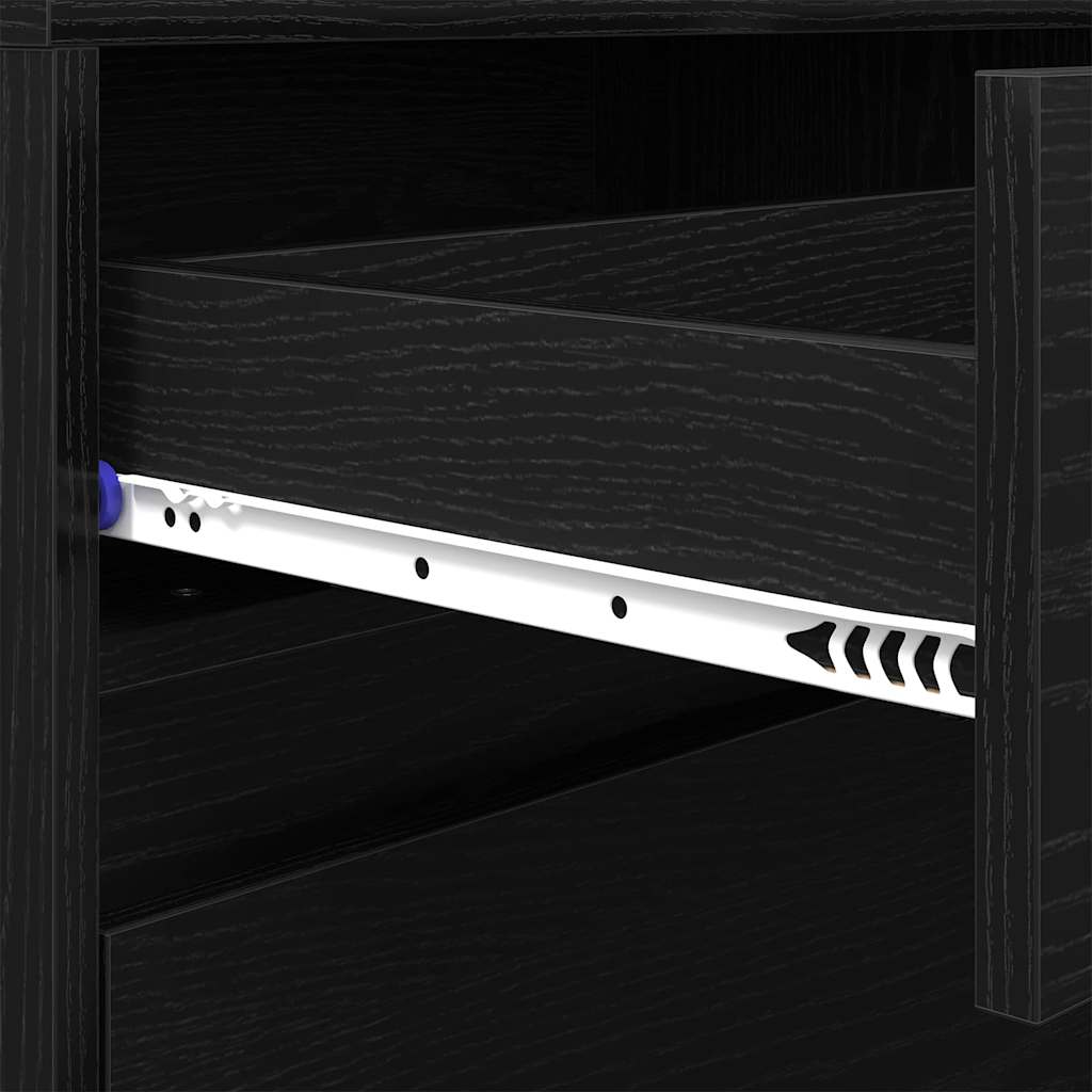 TV Units 180 x 34 x 50 cm Black Oak Engineered Wood