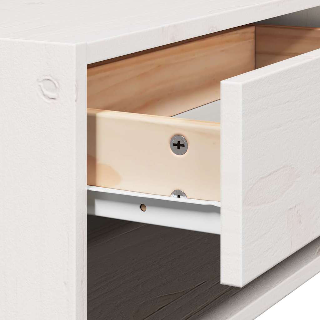 Bedside Table 2 pcs White 50 x 32.5 x 24 cm Solid pine wood