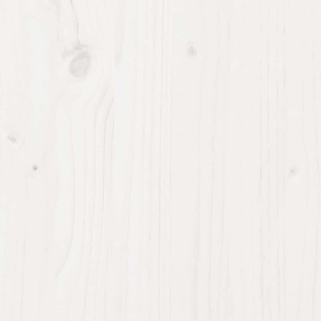 Bedside Table White 44 x 32.5 x 40 cm Solid pine wood
