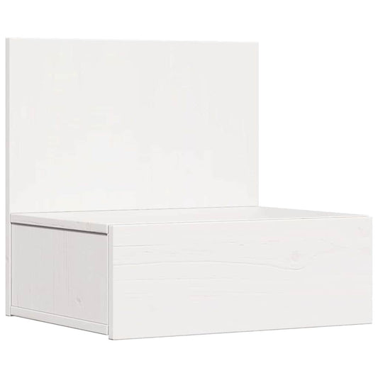 Bedside Table White 42 x 32.5 x 40 cm Solid pine wood