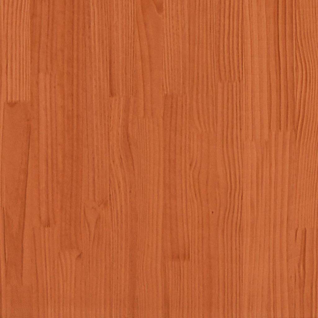 Bedside Table Wax Brown 42 x 32.5 x 40 cm Solid pine wood