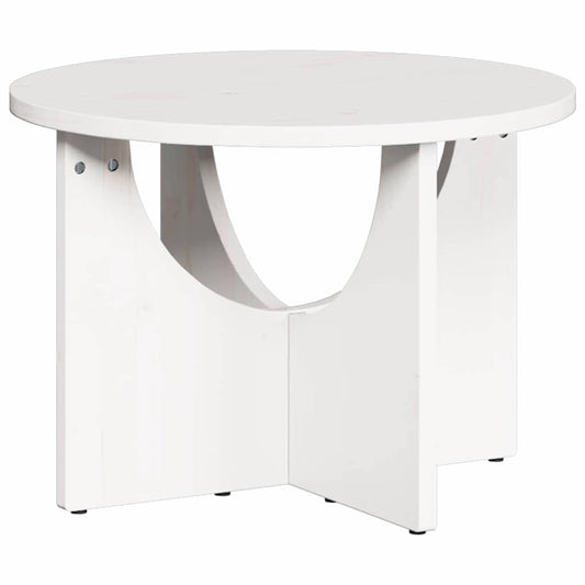 Coffee Table White 50 x 50 x 35 cm Solid pine wood