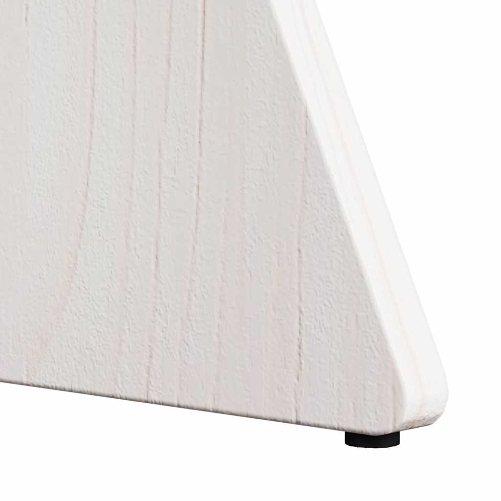 Coffee Table 3 pcs White 49 x 49 x 30 cm Solid pine wood