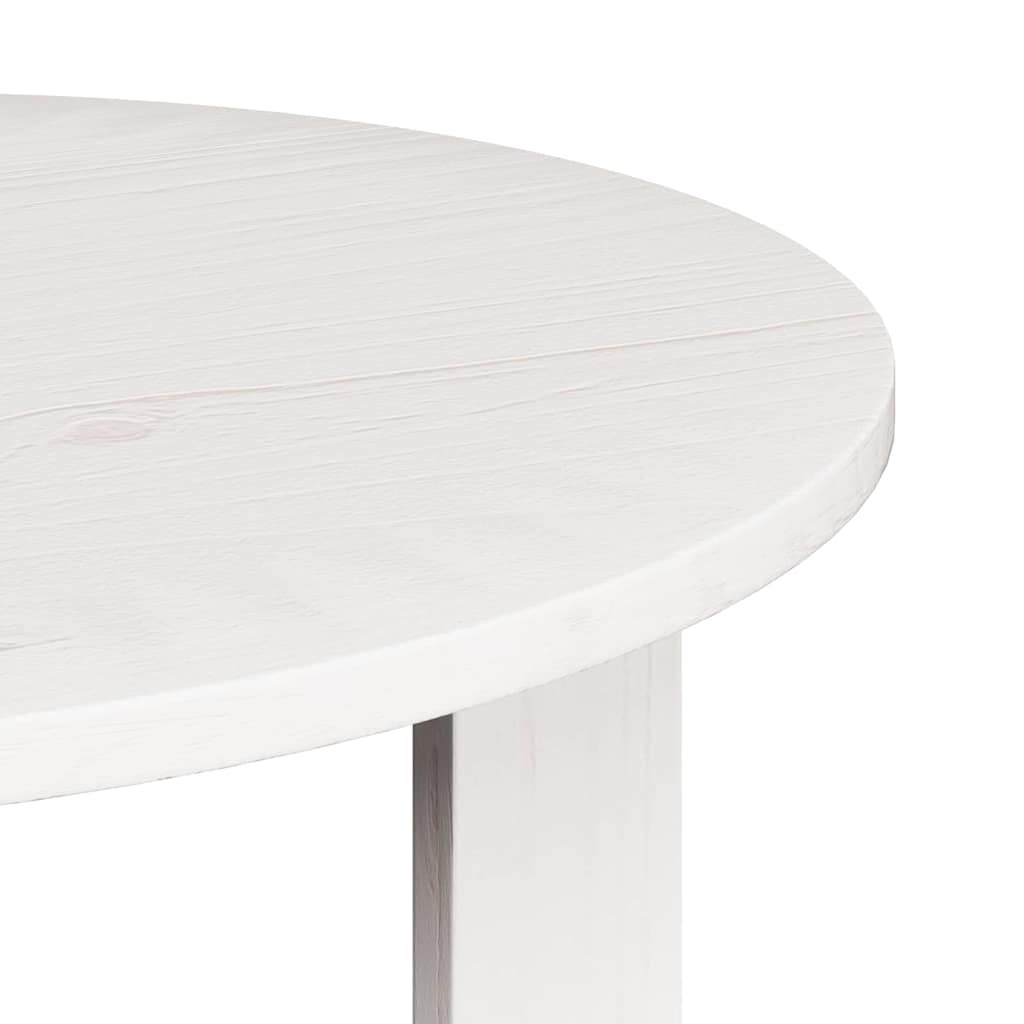 Coffee Table 3 pcs White 47.5 x 47.5 x 27 cm Solid pine wood