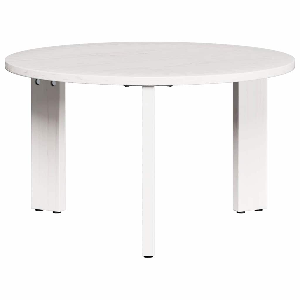 Coffee Table 3 pcs White 47.5 x 47.5 x 27 cm Solid pine wood