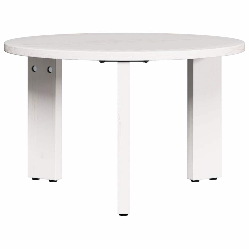 Coffee Table 3 pcs White 47.5 x 47.5 x 27 cm Solid pine wood