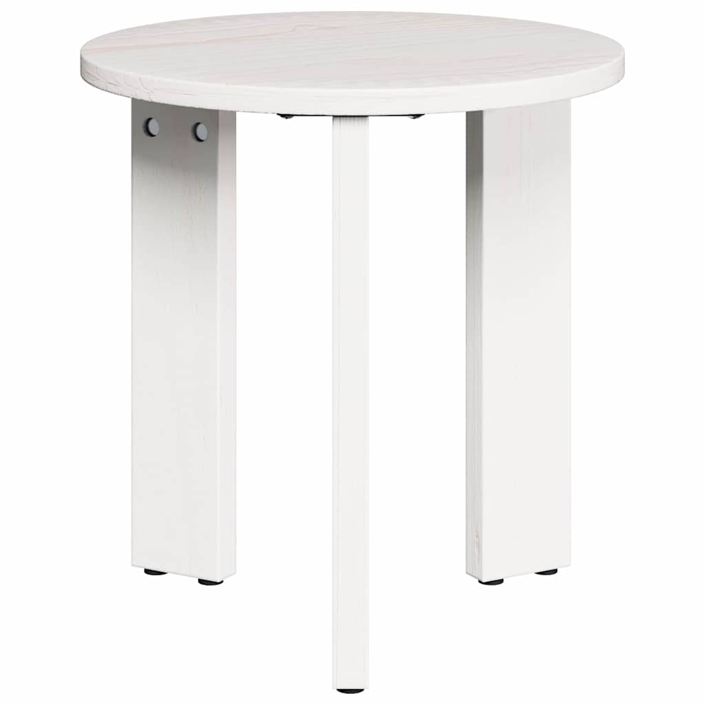 Coffee Table 3 pcs White 47.5 x 47.5 x 27 cm Solid pine wood