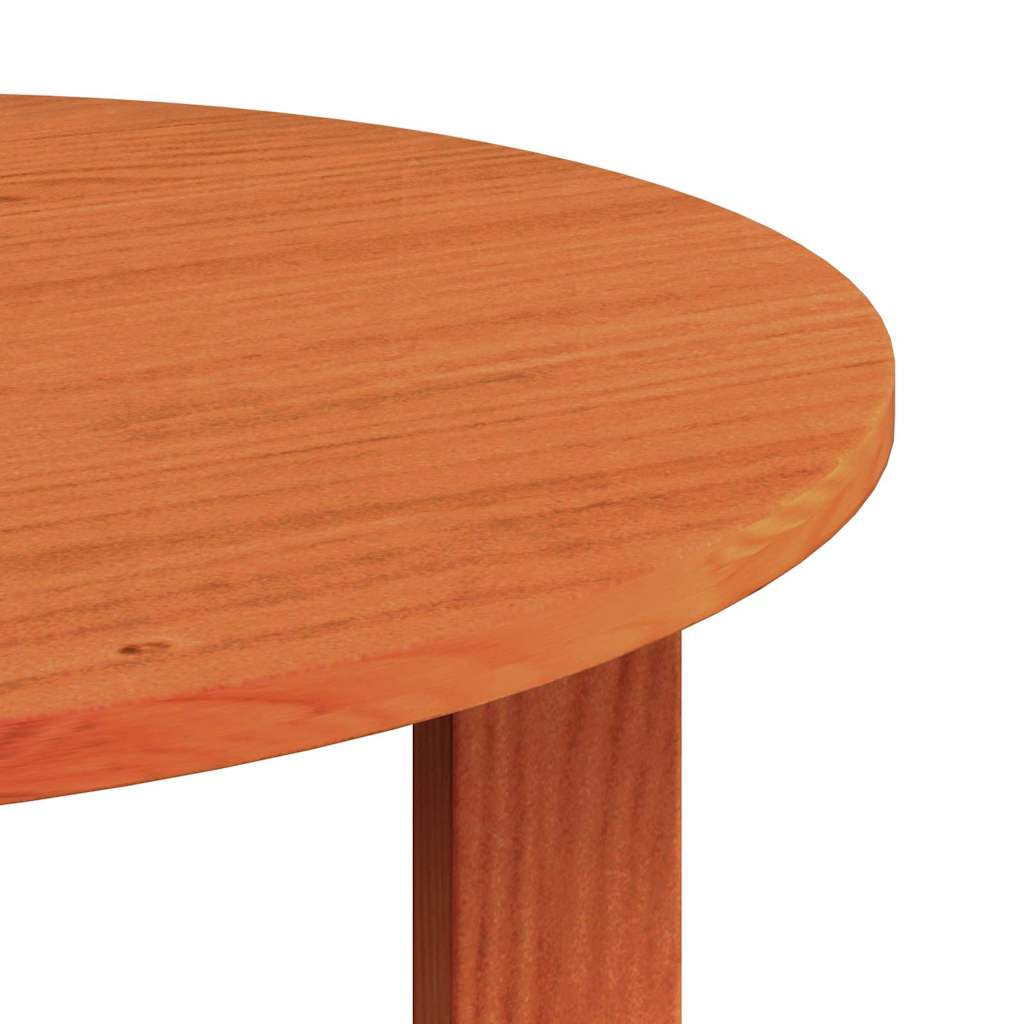 Coffee Table 3 pcs Wax brown 47.5 x 47.5 x 27 cm