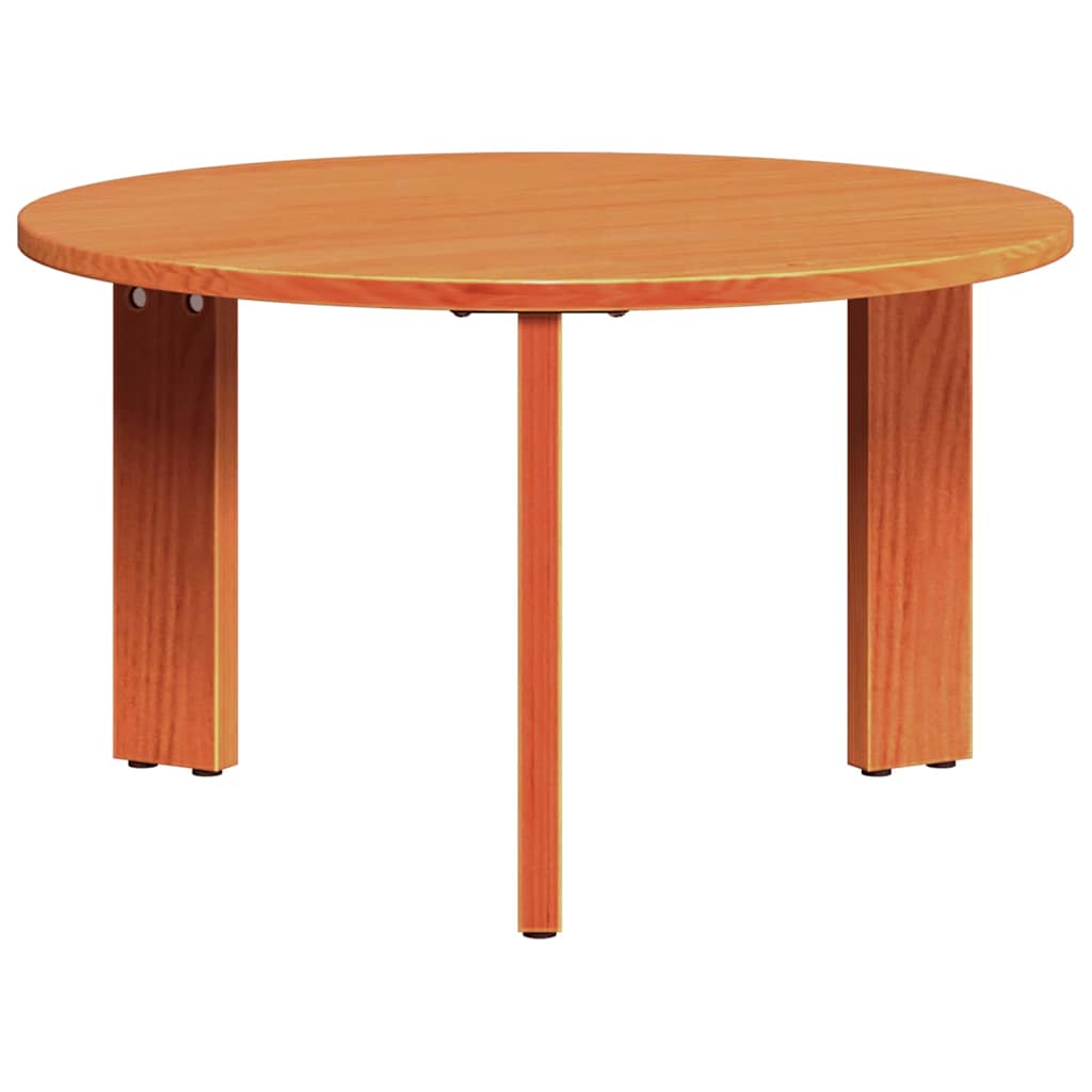 Coffee Table 3 pcs Wax brown 47.5 x 47.5 x 27 cm