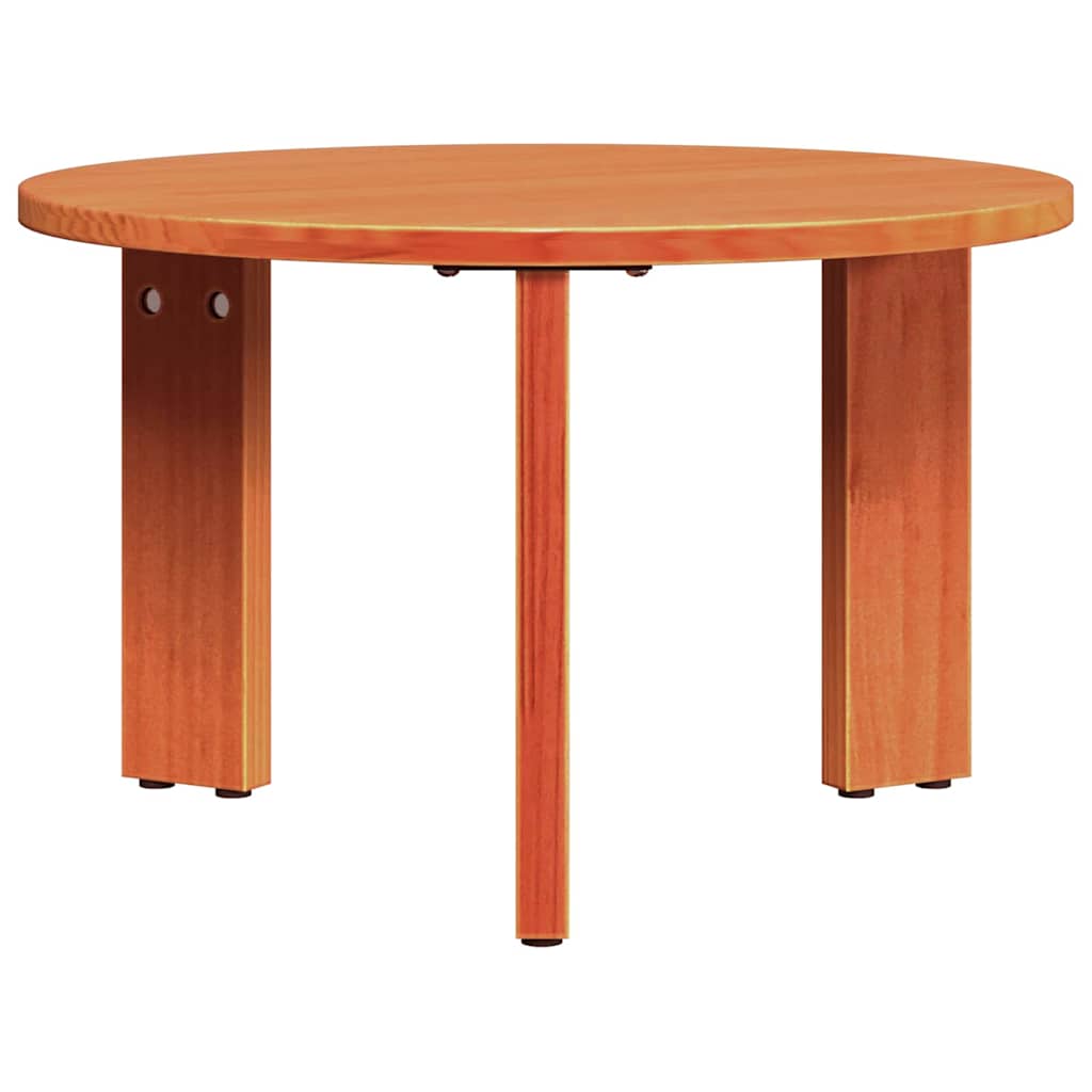 Coffee Table 3 pcs Wax brown 47.5 x 47.5 x 27 cm