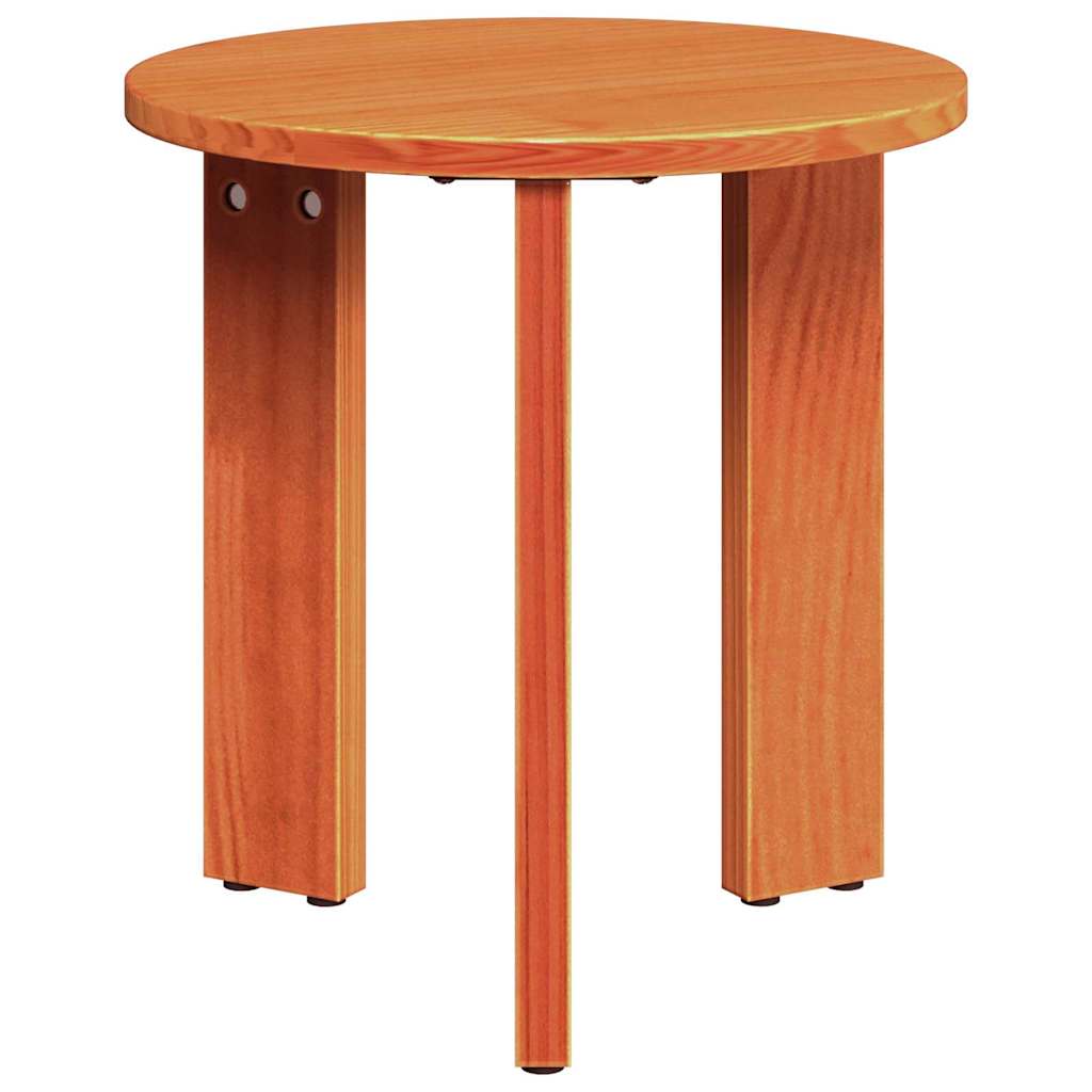 Coffee Table 3 pcs Wax brown 47.5 x 47.5 x 27 cm