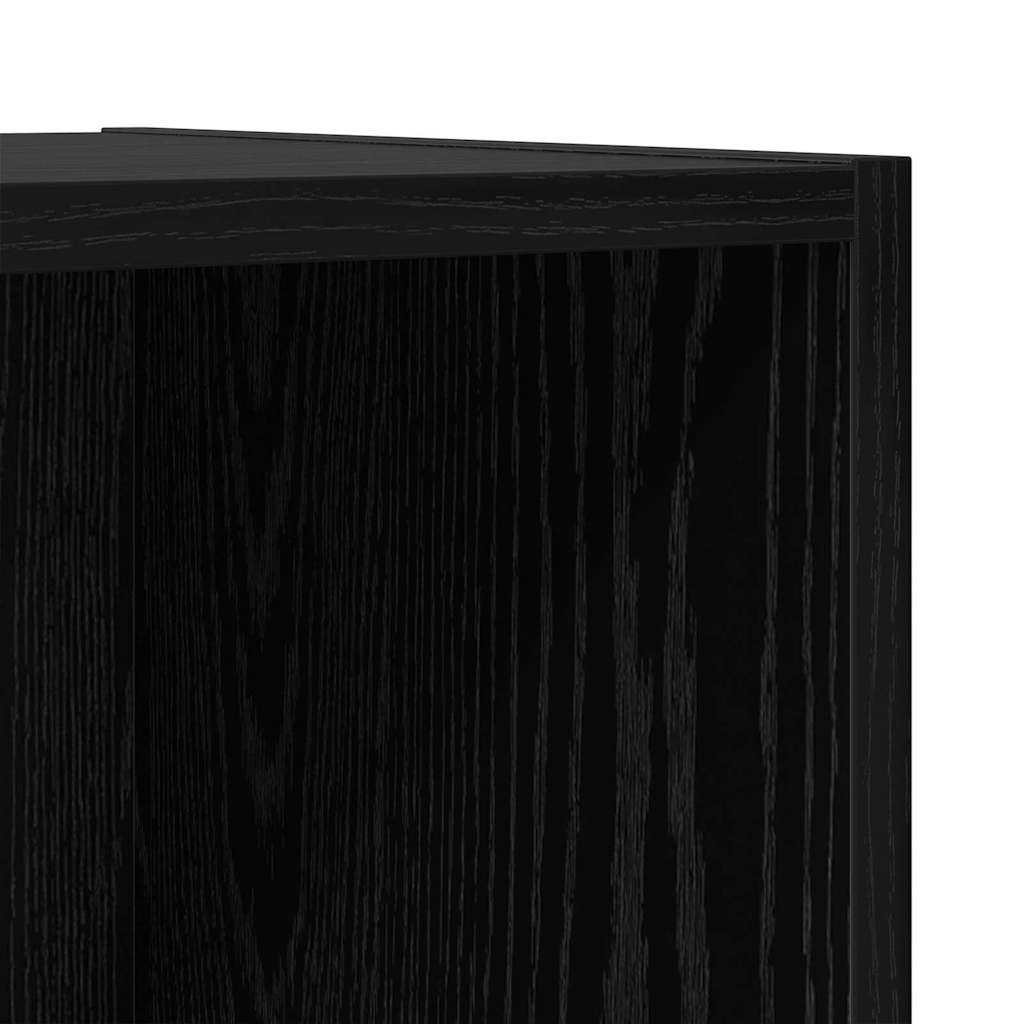 TV Cabinet Set 37 x 37 x 142.5 cm Black Oak Engineered Wood