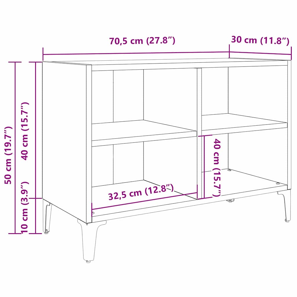 TV Cabinet Set Brown Engineered Wood