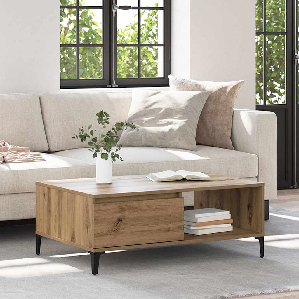 Coffee Table Artisan oak 90 x 60 x 35 cm Engineered wood