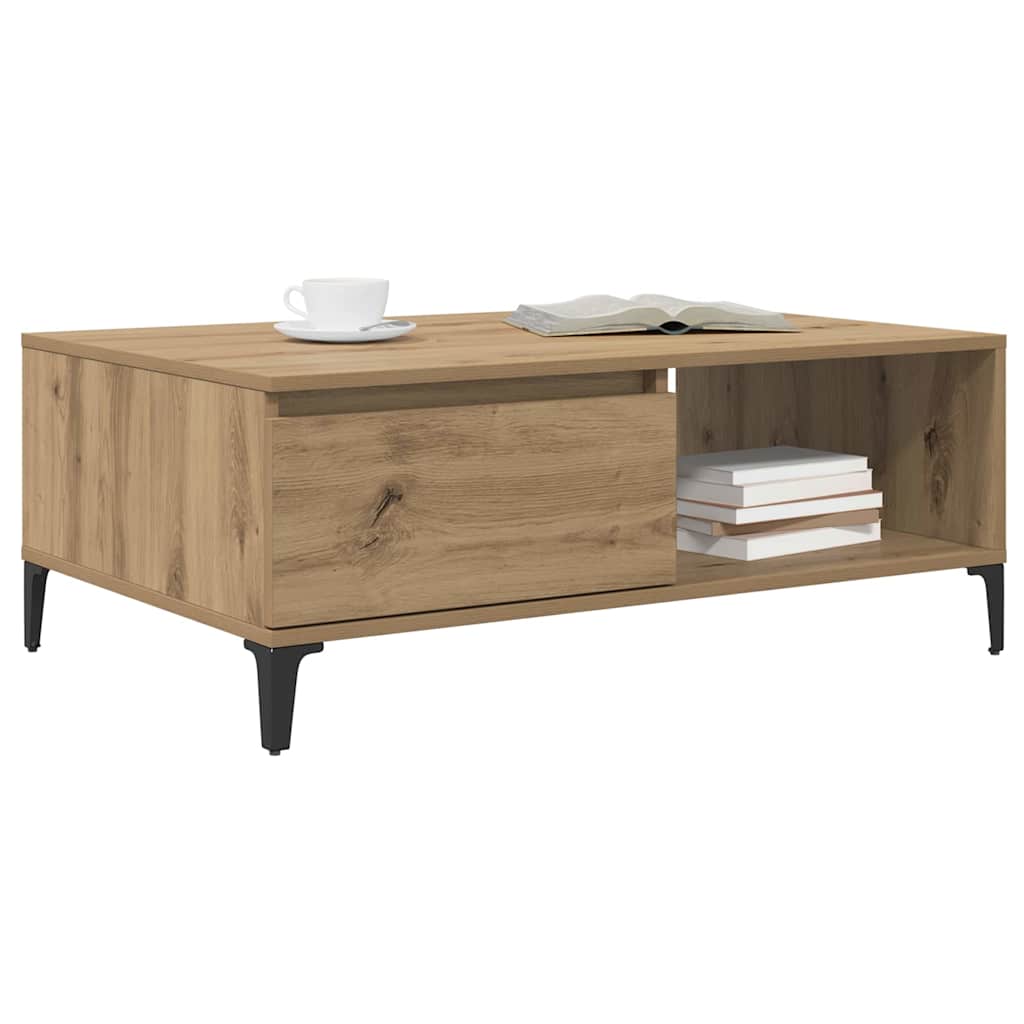 Coffee Table Artisan oak 90 x 60 x 35 cm Engineered wood
