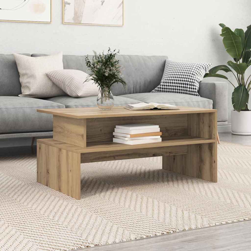Coffee Table Artisan oak 90 x 55 x 42.5 cm Engineered wood