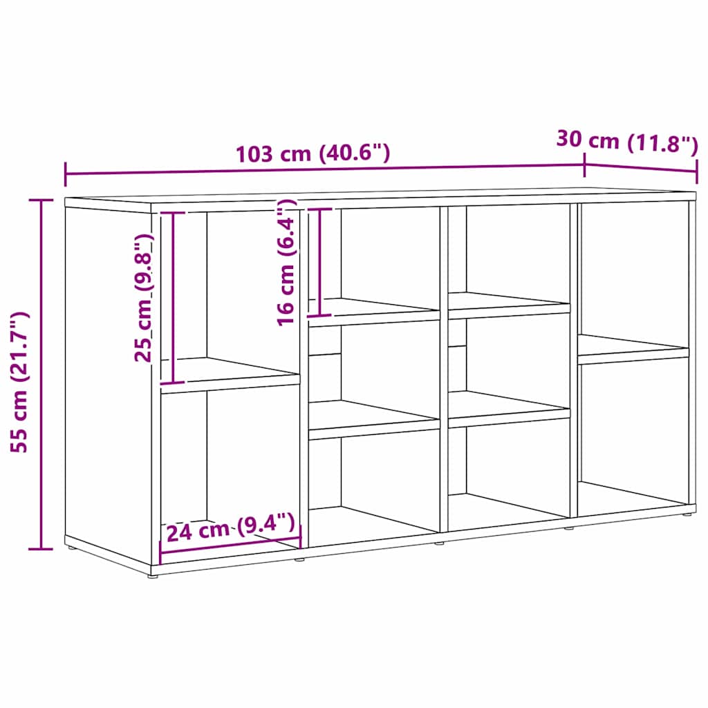 Shoe Bench Other Black oak 103 x 30 x 54.5 cm Engineered wood