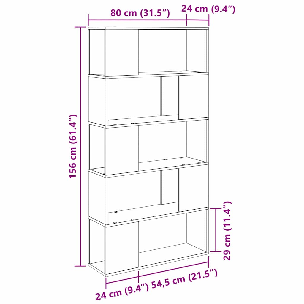 TV Cabinet Set 80 x 24 x 156 cm Brown Engineered Wood
