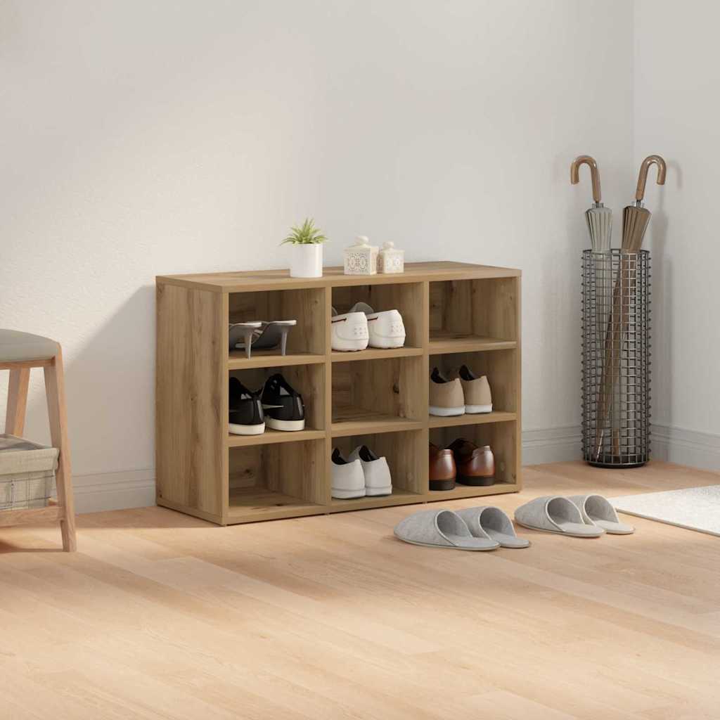 Shoe Cabinet Artisan oak 77.5 x 30 x 51 cm Engineered wood